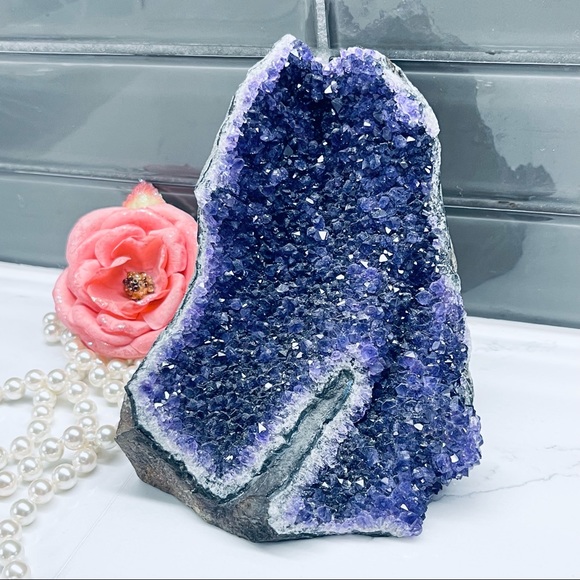 Natural Amethyst quartz cluster crystal Healing / Feng shui / Deco